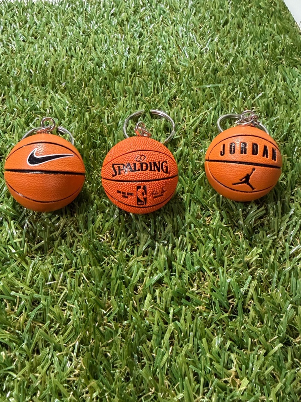 Nike, Spalding, Jordan Mini Basketball Keychain - Orange